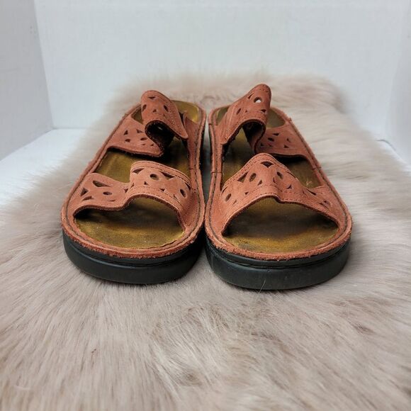 Naot Brown Filigree Slide Wedge Platform Strap Sandals Women’s 7.5 - Picture 2 of 9